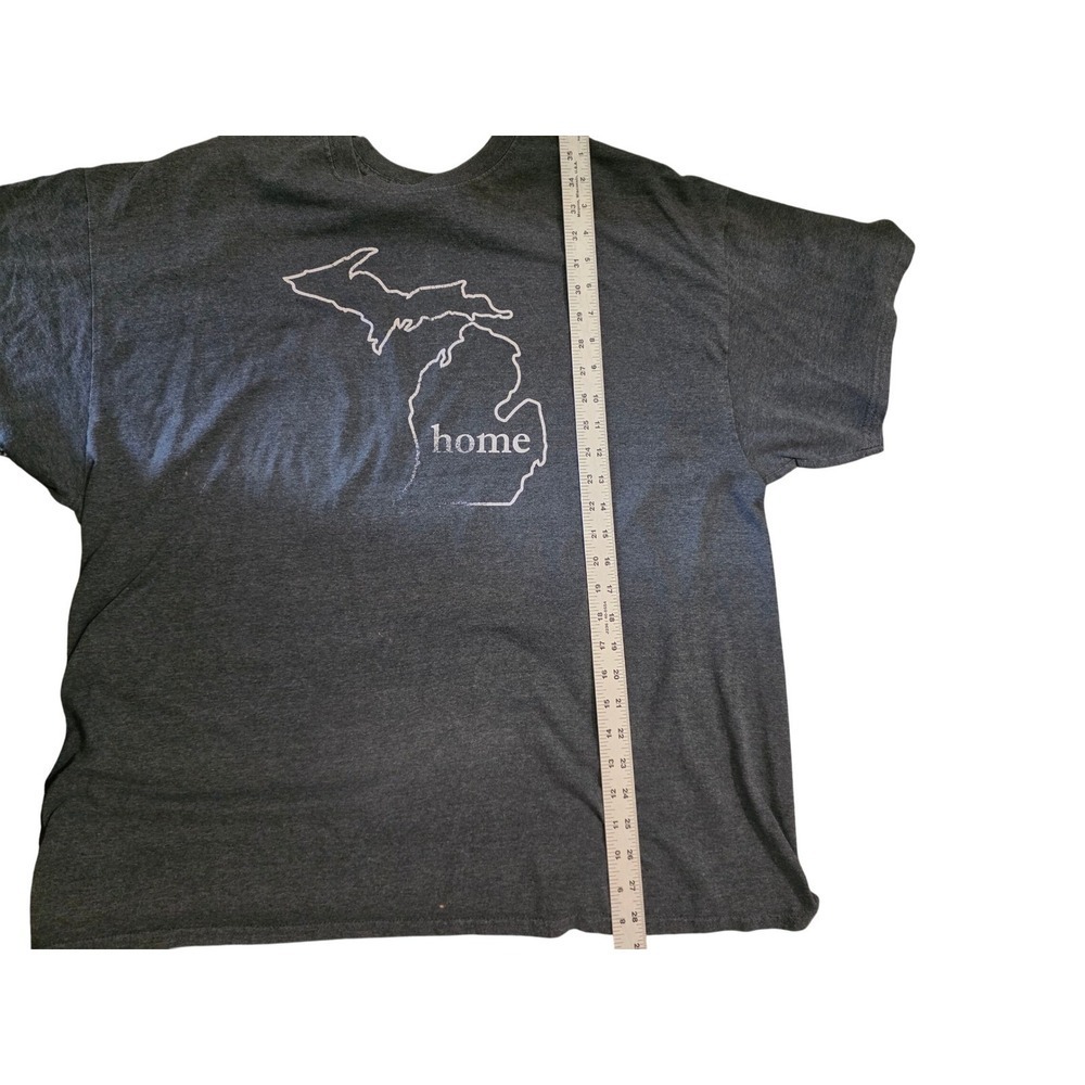 Men's Michigan Home State Graphic T-Shirt Size 2XL Gray Short Sleeve Tee - Picture 3 of 7